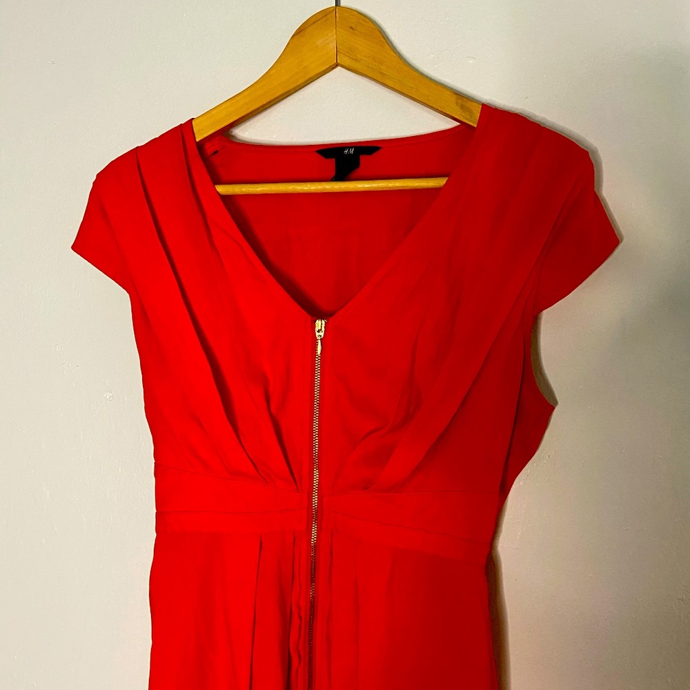 H&M front zip dress